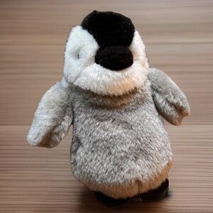 Nature planet Emperor Penguin Chick Plush 5” Grey 2010 Stuffed Animal Toy